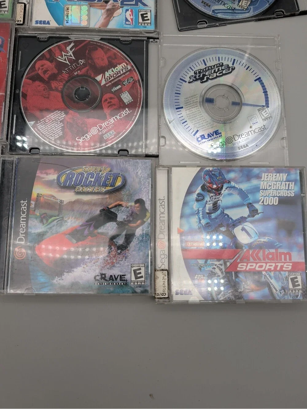 Sega Dreamcast Game Lot - NBA 2K1, NFL 2K1, Tony Hawk's Pro Skater 2, Spirit of